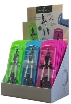 EXP 15 COMPASSO COM ADAPTADOR UNIVERSAL ESTOJO COR NEON
