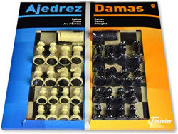 TAULER GRAN 40CM AJEDREZ  DAMAS + ACCESSORIS