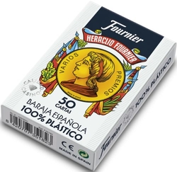 50 NAIPES ESPAÑOLES PLASTIC 2100 ESTOIG CARTON METALIZADO