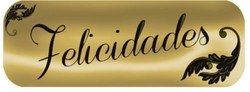 ROLO 250 ETIQUETAS ORO FELICIDADES