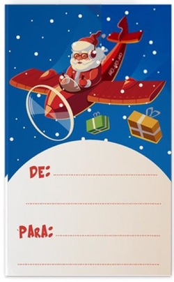 ROLO 250 ETIQUETAS NATAL AVION NOMBRES