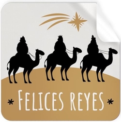 ROLO 250 ETIQUETAS QUADRADA REYES MAGOS NATAL