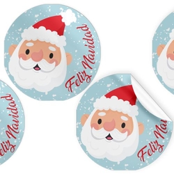 ROULER 250 ETIQUETAS REDONDA FELIZ NOËL