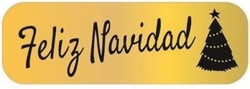 ROTLLO 250 ETIQUETAS ORO FELIZ NADAL