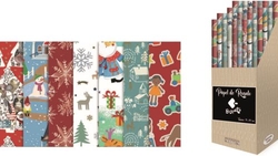 EXP 50 ROULEAUX PAPIER PRÉSENT BUSQUETS KRAFT NOËL 70X100CM