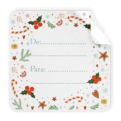 ROLO 250 ETIQUETAS CUADRADAS NATAL