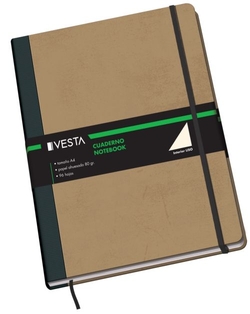 CARDBOARD NOTEBOOK A4 80G 96H SMOOTH WITH RUBBER CLOSURE