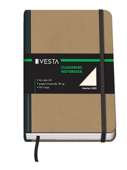 CADERNO CARTONE A6 80G 96H LISO FECHO COM BORRACHA