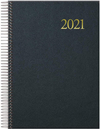 Agenda espiral anual 2026 segovia día página 14x20 color negro