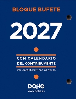 BLOC BUFETE AÑO 2027 640 PAGE CASTELLANO 8,5X11CM
