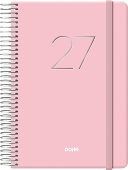 AGENDA ANUAL 2027 GLOSS DIA PAGINA 12,5X18CM ROSA