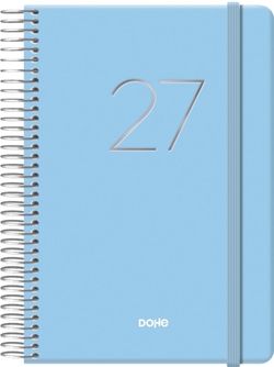 AGENDA ANUAL 2027 GLOSS DIA PAGINA 12,5X18CM AZUL