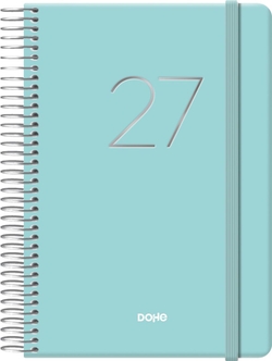 AGENDA ANUAL 2027 GLOSS DIA PAGINA 12,5X18CM VERDE