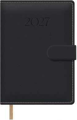 AGENDA ANUAL 2027 SENA DIA PAGINA 15X21 COR PRETO FECHO