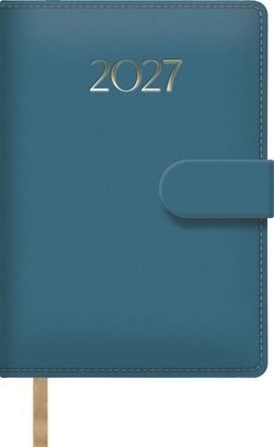 L'AGENDA ANNUEL 2027 PRETTY JOUR PAGINA 12,5X18 BLEU FERMETURE IMA