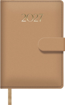 AGENDA ANUAL 2027 PRETTY DIA PAGINA 12,5X18 BEIGE IMAN