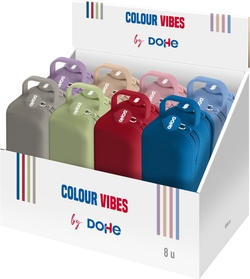 EXP 8 SILICONE PENCIL CASES WITH 2 ZIPPERS, ASSORTED COLORS