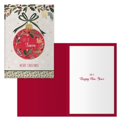 TARJETA DE NOËL MODELO BOLA 11.5X17 CM