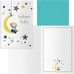 PACK/6 CARTOES DE FELICITACIONES WELCOME BABY DOHE