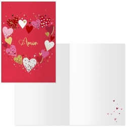 PACK 6 CARTES FELICITACION MODELO VALENTIN-CUPIDO