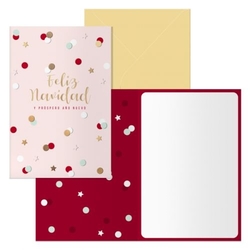 PACK/6 CHRISTMAS GREETING CARD FLAKE MODEL
