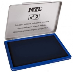 TAMPON METALICO Nº2 BLEU ALMOHADILLA 109X70MM MTL