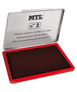 TAMPON METALICO Nº2 VERMELL ALMOHADILLA 109X70MM MTL