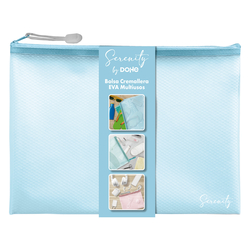 PACK/10 BOLSAS FERMETURE ÉCLAIR SERENITY EVA A4 BLEU