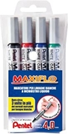 ESTOXO 4 MARCADORES PIZARRA MAXIFLO S PUNTA CONICA MWL5S