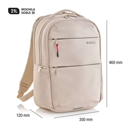 MEDIUM BAG TO WORK BACKPACK COLOR BEIGE 35X46X12CM