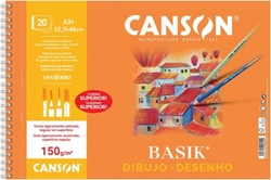 BLOCO DESENHO BASIK PREMIUM ESPIRAL A3+ 20H 150G. LISO