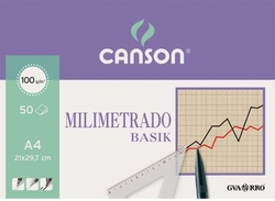 BLOC ENCOLADO PAPER MILIMETRADO BASIK A4 50H 100G.