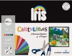 MINIPACK 10 CARTOLINAS IRIS A4+ 185 G. CORES SORTIDOS