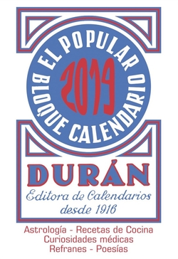 BLOC CALENDARIO DURÁN 2020