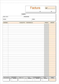 PACK OF 10 BILL STUBS FOLIO NATURAL DUPLICATE AUTOCOPY