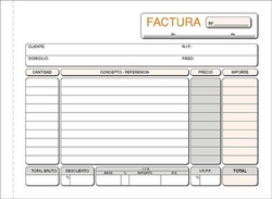PACK/10 TALONARIOS DE FACTURAS 1/4 APAISADO T-4 LOAN
