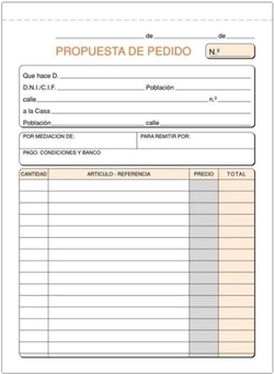 PACK/10 TALONARIOS DE PEDIDOS 1/4 NATURAL DUPLICADO AUTOCOP.