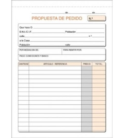 PACK/5 TALONARIOS DE PEDIDOS 1/4 NATURAL TRIPLICADO AUTOCOP.