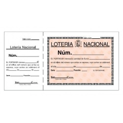 PAQ/10 TALONARIOS DE LOTERIA 21,5X10,5CM LOAN