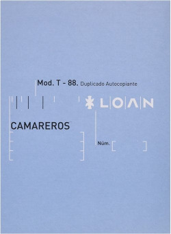 PACK/10 TALONARIOS DE CAMAREROS 1/8 DUPLICADO AUTOCOP. T-88