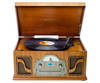 Tocadiscos Lauson Ivx22 Clásico De Madera Cd Radio Grabación