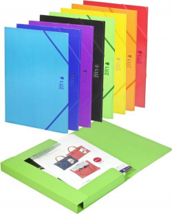 PACK OF 5 FOLDERS FOLIO CARDBOARD BANDS AND FLAPS PINK LUZ