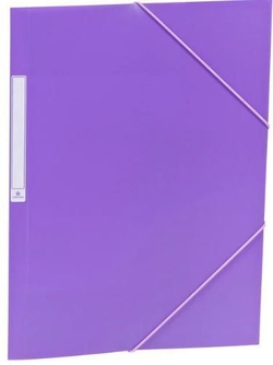 PAQ/10 CARTAFOLES Fº GOMAS SOLAPAS PP OPACO VIOLETA