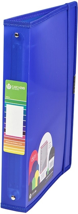 CARPETA A4+ 4 ANELLES 40MM POLIPROPILENO BLAU C/GOMA DUNE