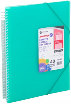 CARTAFOL 50 FUNDAS A4 ESPIRAL ARCHIVEX STAR VERDE CARCHIVO