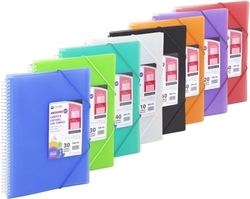 C/8 CARTAFOL 50 FUNDAS A4 ESPIRAL C/GOMA ARCHIVEX STAR SURTI