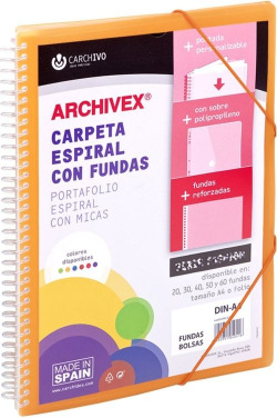 DOSSIER 30 COUVERTURES CANGURO A4 ARCHIVEX STAR ORANGE