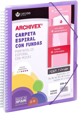 DOSSIER 50 COUVERTURES CANGURO A4 ARCHIVEX STAR VIOLETTE