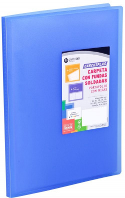 CAPA 20 MICAS A4 CAPA FLEXIVEL AZUL CARCHIPLAS