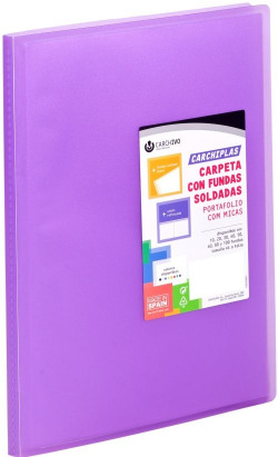DOSSIER 40 COUVERTURES A4 TAPA FLEXIBLE VIOLETTE CARCHIPLAS